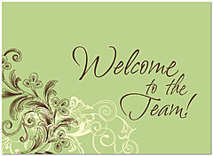 Select a verse or write your own. Welcome Flourish Card A3066U-Y